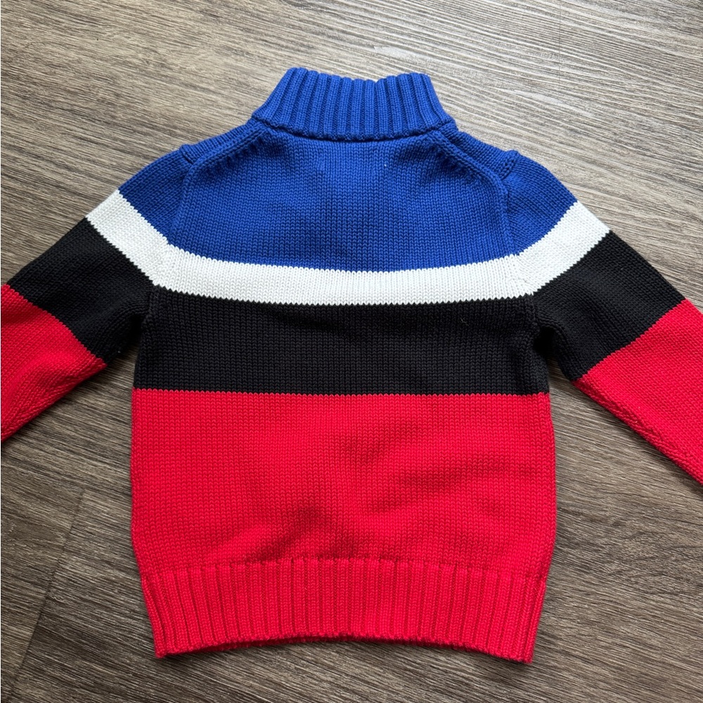 Polo by Ralph Lauren Toddler Boy’s Quarter Zip Up Sweater - Picture 5 of 5